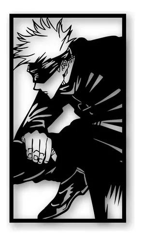 D_675211-MLU82135183719_012025-O.jpg Cuadro Jujutsu Kaisen Gojo Satoru 2 Calado Memo Estampados
