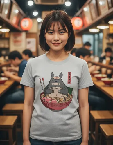 Remera: Totoro Ramen Memoestampados