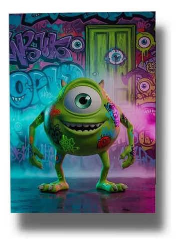 D_683957-MLU108957567607_032026-O.jpg Cuadro Mike Wazowski Monster 762 40x53 Mdf Memoestampados