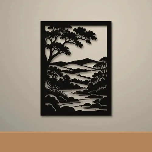 D_685933-MLU120317660371_102026-O.jpg Cuadro Calado Mdf Sierras De Minas 30x40 Cm Negro