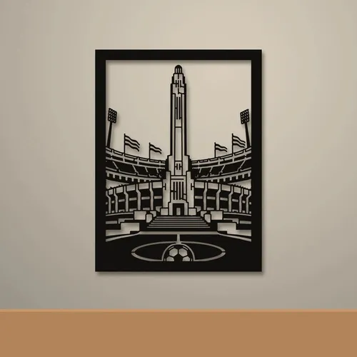 D_686610-MLU118637595464_102026-O.jpg Cuadro Calado Mdf Estadio Centenario 30x40 Cm Negro