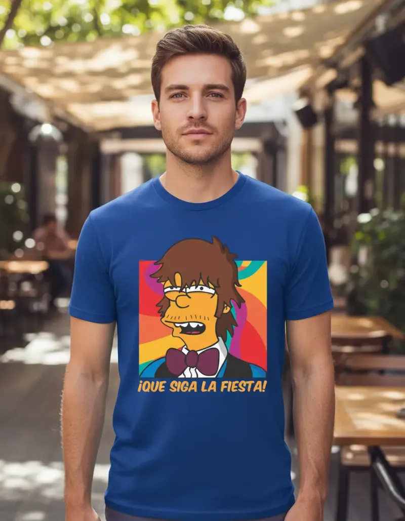 Remera: Que Siga La Fiesta Homero Memoestampados