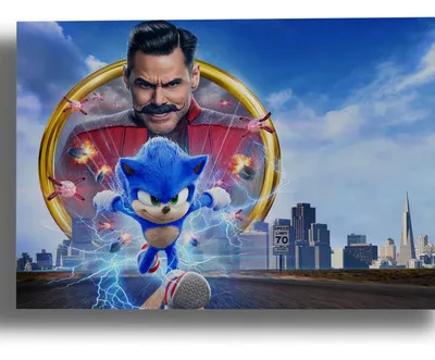 Cuadro Sonic The Hedgehog 169 50x70 Mdf Memoestampados