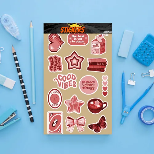 D_693806-MLU99499568969_112025-O.jpg Pack Pegotines Stickers Good Vibes Memoestampados