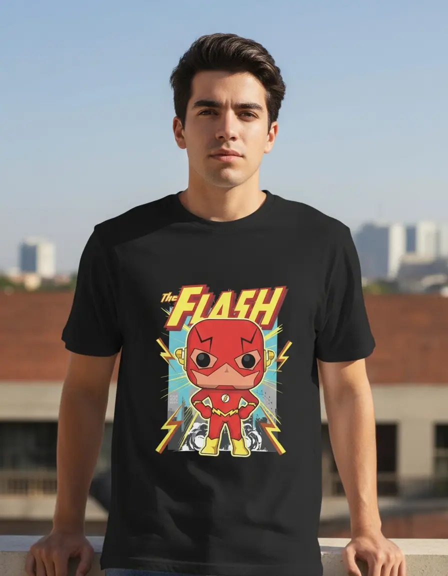 Remera: The Flash Muñeco