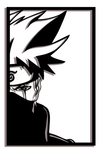 D_699621-MLU86032822596_062025-O.jpg Cuadro Naruto Kakashi Hatake 2 Calado 40x26 Memo Estampados
