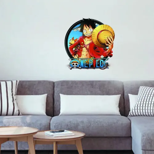 Vinilo Impreso Y Troquelado. Diseño One Piece Tamaño 50x50cm
