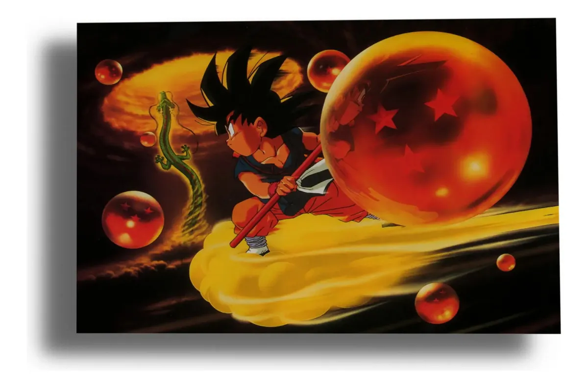 Cuadro Dragon Ball Goku 361 50x70 Mdf Memoestampados