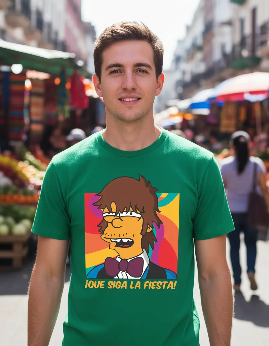 Remera: Que Siga La Fiesta Homero Memoestampados