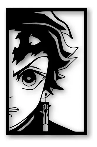 Cuadro Demon Slayer Kamado Tanjiro Calado Memo Estampados