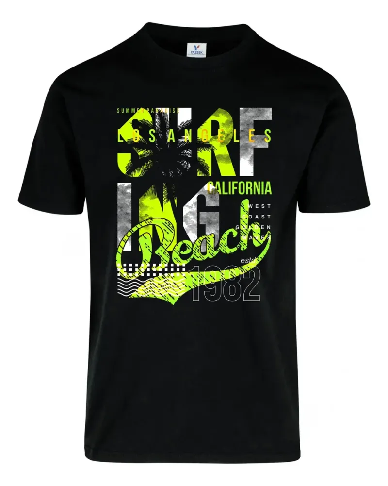 Remera: Surfing Beach California Memoestampados