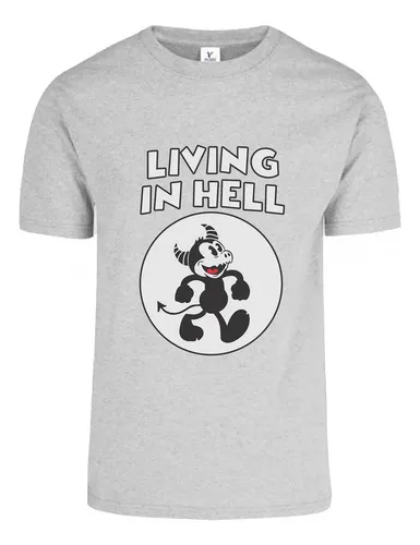 Remera: Living In Hell Memoestampados