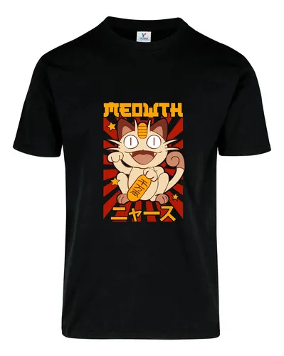 D_714333-MLU82503726754_022025-O.jpg Remera: Meowth Pokemon Memoestampados