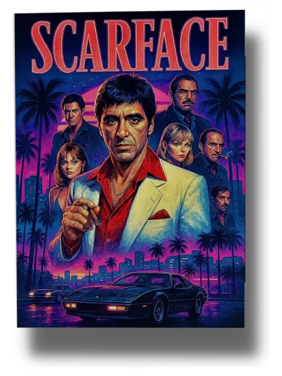 Cuadro 657 Scarface Pelicula 50x70 Mdf Memoestampados