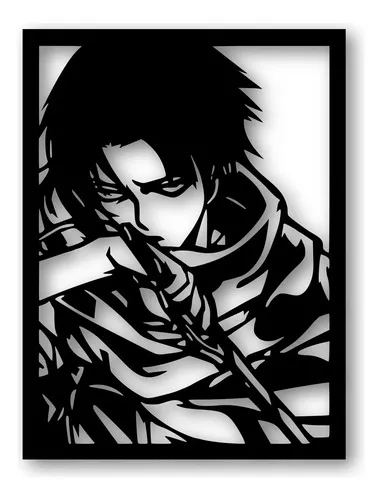 D_718878-MLU81857526670_012025-O.jpg Cuadro Attack On Titan Levi Ackerman Calado Memo Estampados