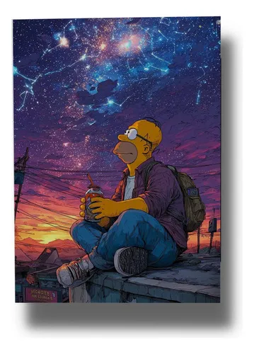 Cuadro Homero Galaxia 732 40x53 Mdf Memoestampados