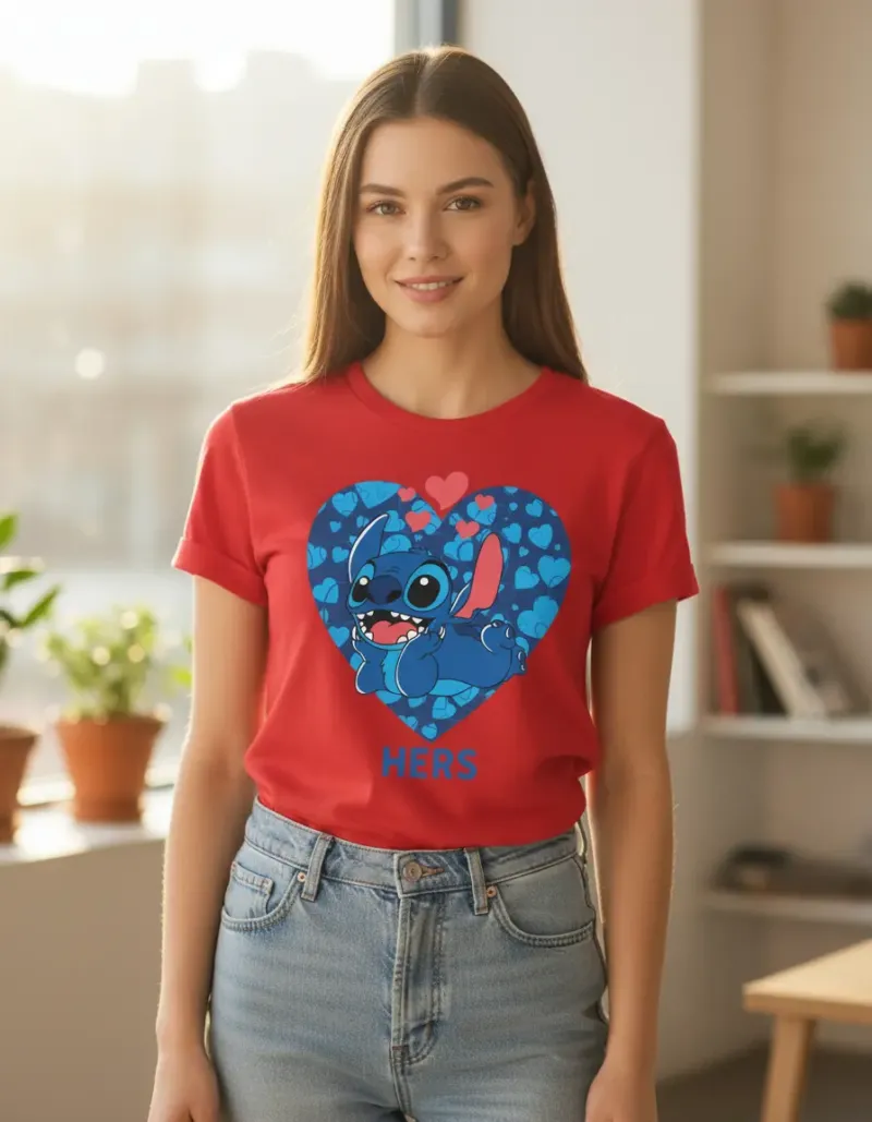 D_722918-MLU94362954923_102025-O.jpg Remera: Stitch Love (hers) Memoestampados