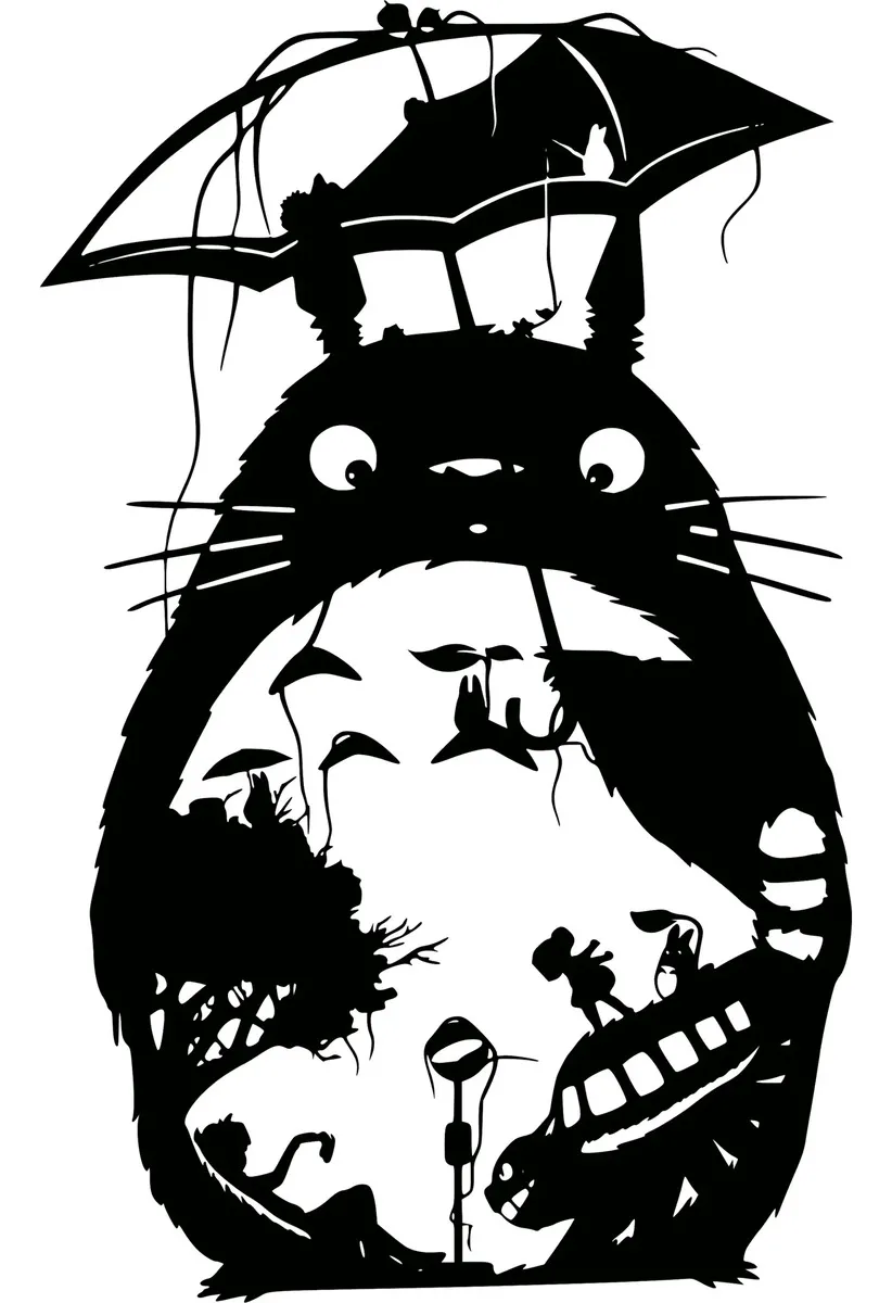 D_724747-MLU108430384727_032026-F.jpg Cuadro Totoro Calado Memo Estampados