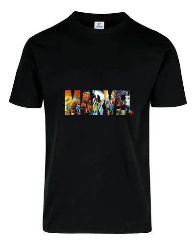 Remera: Marvel Logo Memoestampados