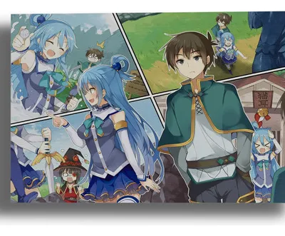 Cuadro Aqua Kazuma Satou 165 30x40 Mdf Memoestampados