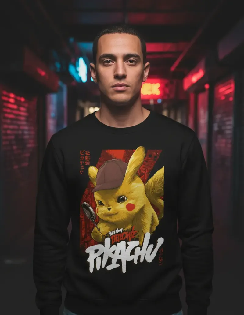 Buzo Pikachu Detective Memoestampados