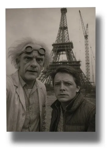 D_743824-MLU115251724427_072026-O.jpg Cuadro Doc Y Marty Torre Eiffel 862 70x100 Memoestampados