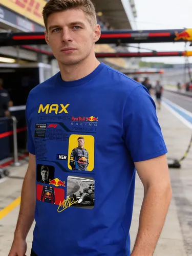 D_744917-MLU109111064121_032026-O.jpg Remera: F1 Max Verstappen Red Bull Memoestampados