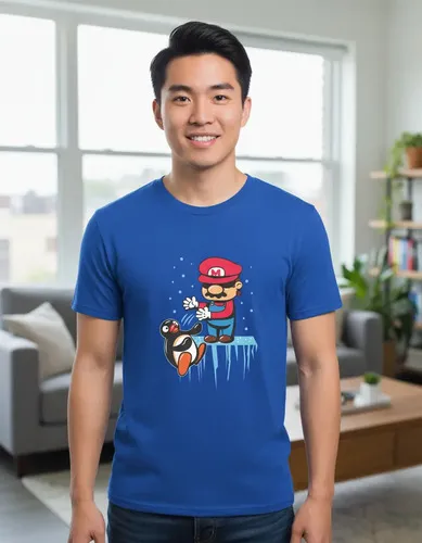 D_746364-MLU98399783143_112025-O.jpg Remera: Mario 64 Penguin Memoestampados