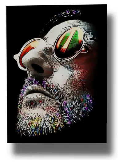 Cuadro Jean Reno Art 701 70x100 Mdf Memoestampados