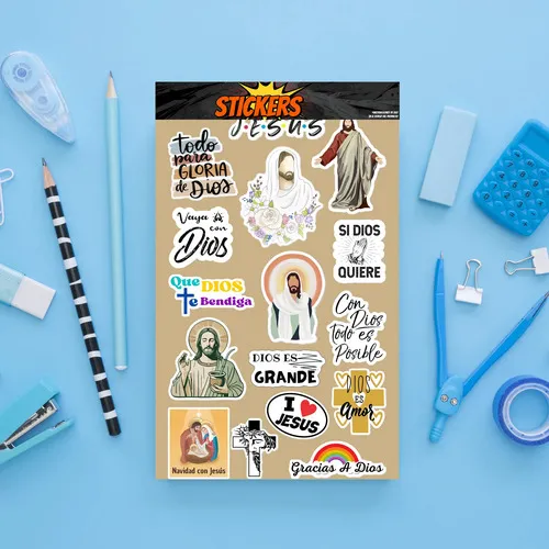 D_757936-MLU99017344338_112025-O.jpg Pack Pegotines Stickers Jesus Dios Memoestampados