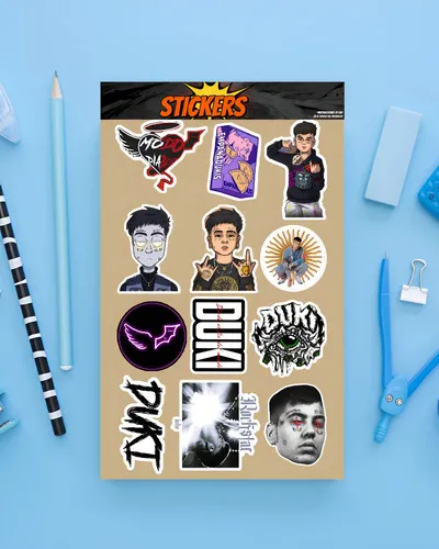 Pack Pegotines Stickers Duki Memoestampados