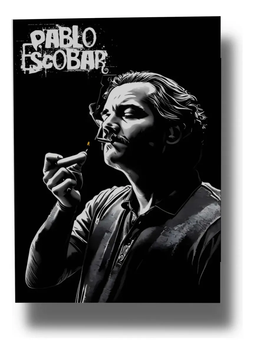 Cuadro 610 Pablo Escobar 40x30 Mdf Memoestampados