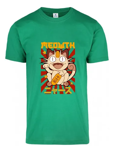 D_767347-MLU82503728504_022025-O.jpg Remera: Meowth Pokemon Memoestampados