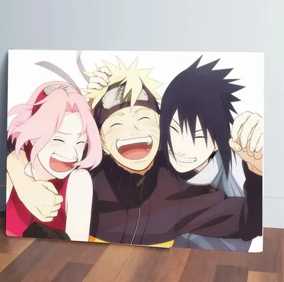 Cuadro Naruto, Sakura Y Sasuke 47 70x100 Mdf Memoestampados