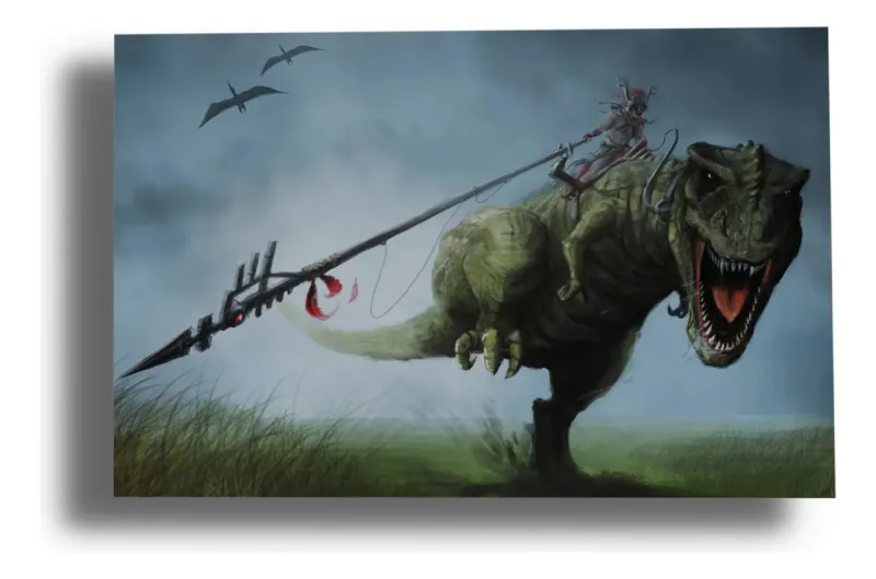 Cuadro Dinosaur Fantasy Rex 358 40x53 Lienzo Memoestampados