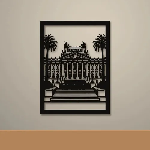 D_772785-MLU118645552866_102026-O.jpg Cuadro Calado Mdf Palacio Legislativo 30x40 Cm Negro