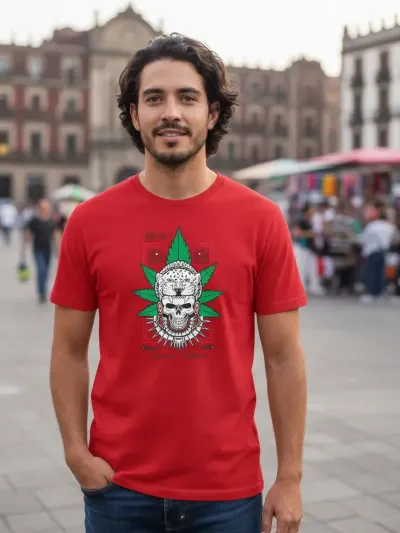 Remera: Guerrero Jaguar Cannabis Memoestampados