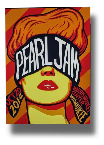 Cuadro Pearl Jam 707 40x30 Mdf Memoestampados