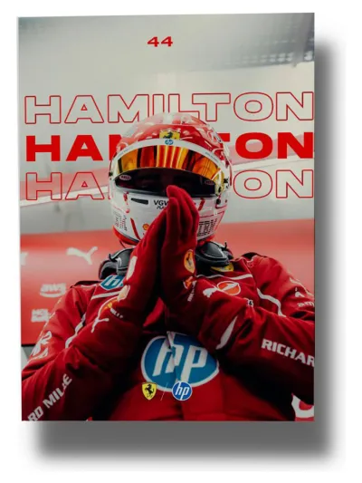 Cuadro Lewis Hamilton F1 792 70x100 Mdf Memoestampados