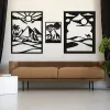 Set 3 Calados Mdf África 2 De 60x80 + 30x40