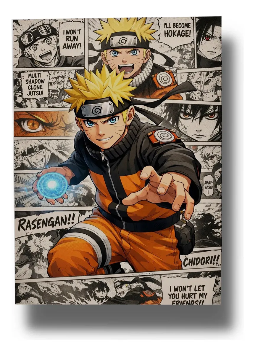 Cuadro Naruto Anime 800 40x30 Mdf Memoestampados