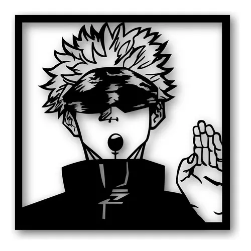Cuadro Jujutsu Kaisen Gojo Satoru Calado Memo Estampados