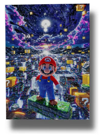 Cuadro Super Mario 828 40x30 Mdf Memoestampados