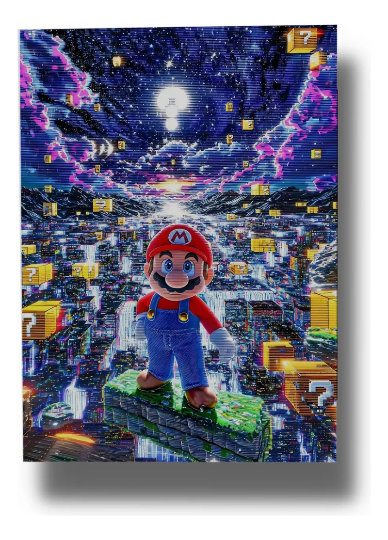 Cuadro Super Mario 828 40x30 Mdf Memoestampados