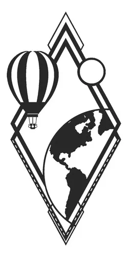 Cuadro Madera Calada 3mm Globo Terraqueo Mundo 85x42cm