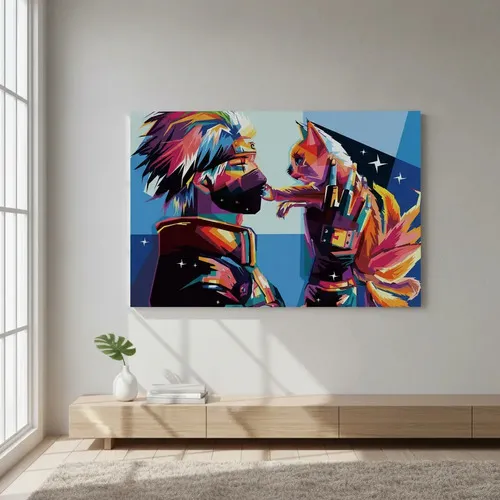 Cuadro Naruto,hatake Kakashi 03 50x70 Mdf Memoestampados