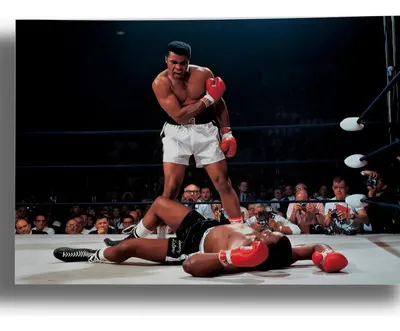 Cuadro Muhammad Ali 911 70x100 Mdf Memoestampados