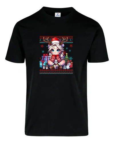 Remera: Ugly Navideño Elsa Frozen Memoestampados