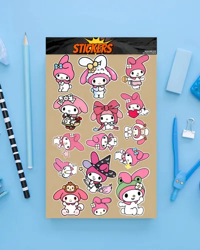 Pack Pegotines Stickers My Melody Memoestampados