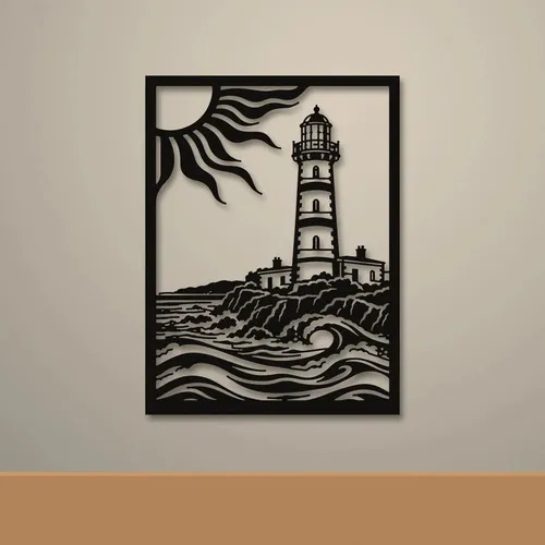 D_814330-MLU118635912466_102026-O.jpg Cuadro Calado Mdf Faro 30x40 Cm Negro